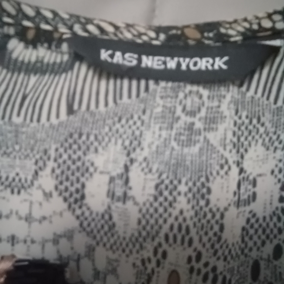 Kas New York Sheer Lace Beaded Oversized Blouse Anthropology Medium - Picture 9 of 13
